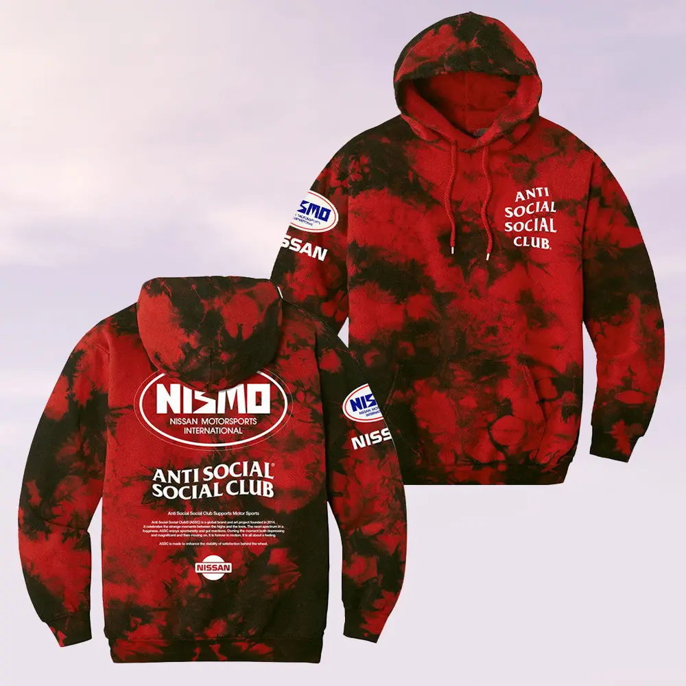 Anti Social Social Club Merch ASSC X Nissan Component Tie Dye Hoodie Christmas Gifts For Him