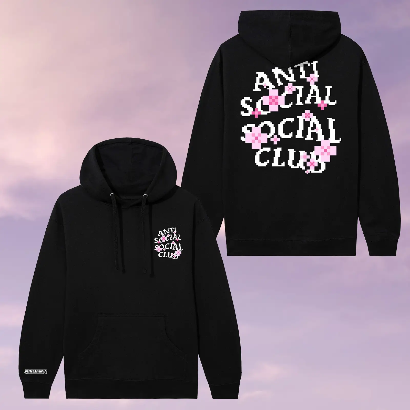 Anti Social Social Club x Minecraft Cherry Blossom Hoodie Best Gift For Minecraft Players