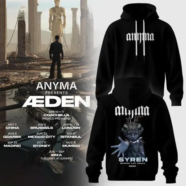 Anyma Merch Syren Sphere Las Vegas 2026 Hoodie Gift For Fans