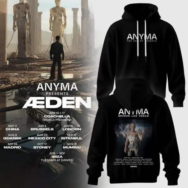 Anyma Merch The End Of Genesys Tour 2026 Hoodie Gift For Fans