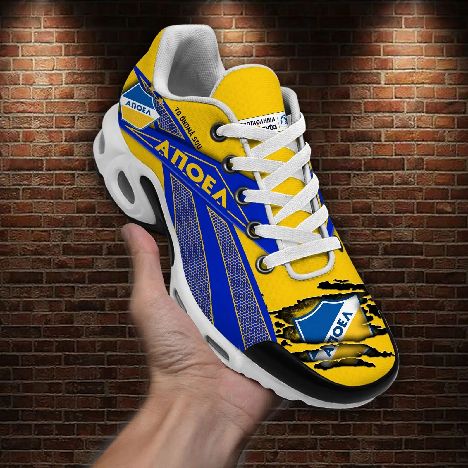 APOEL FC Air Max Plus Shoes Sneakers For Men And Women APOEL FC Air Max Plus Shoes Sneakers For Men And Women - Image 1