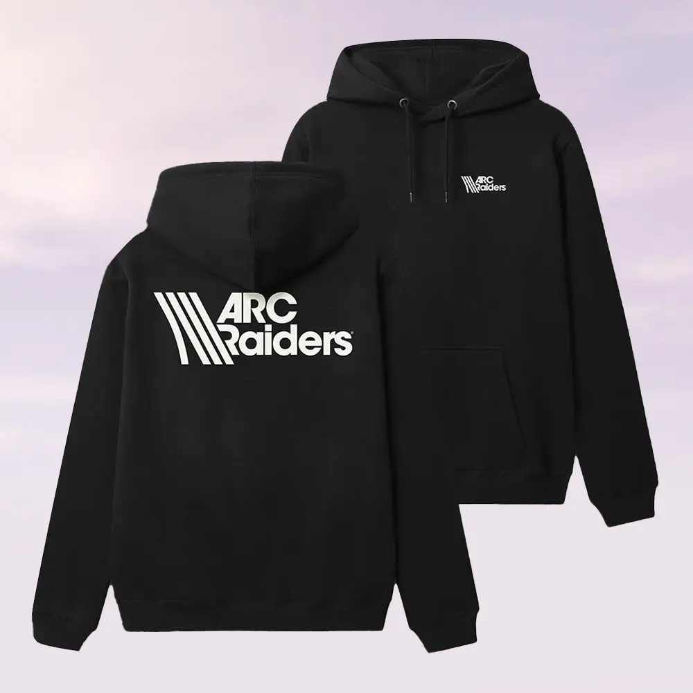 ARC Raiders Merch ARC Raiders Black Hoodie Modern Streetwear Birthday Ideas For Brothers