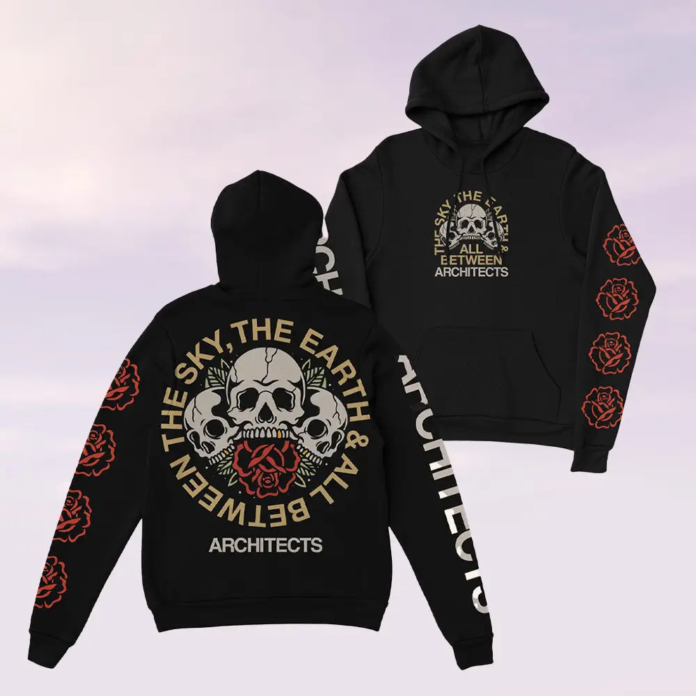 Architect Merch The Sky The Earth And All Between Skull Hoodie Gifts For Dad