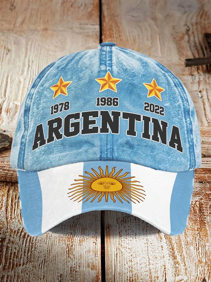 Argentina Soccer 2026 World Cup Hat Three Stars Pride Baseball Cap Fan Merch Best Gifts