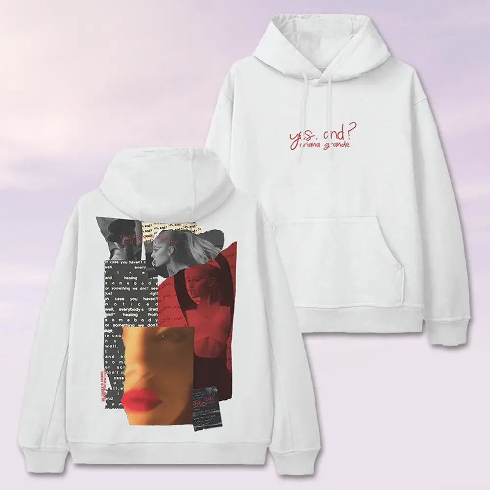Ariana Grande Merch Yes And Collage Hoodie Gifts Ideas For Music Enthusiasts