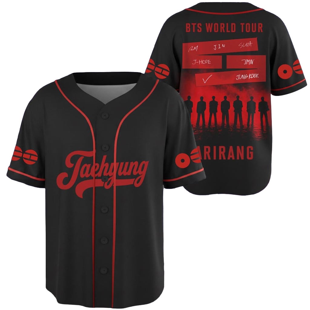 Arirang Album Swim BTS World Tour Baseball Jersey Taehyung V Jersey BTS Merch Arirang 2026