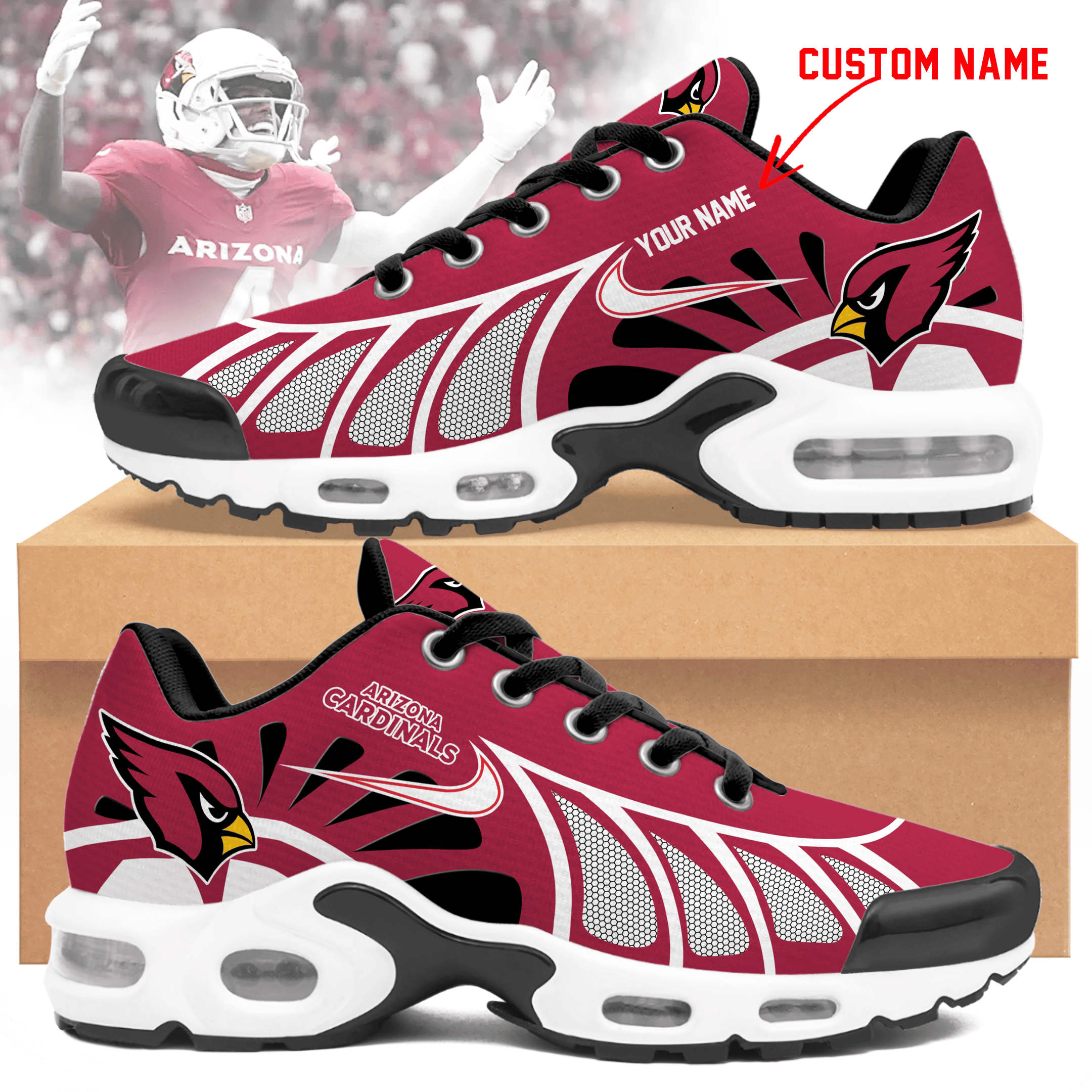 Arizona Cardinals Personalized Air Max Shoes Td 050625