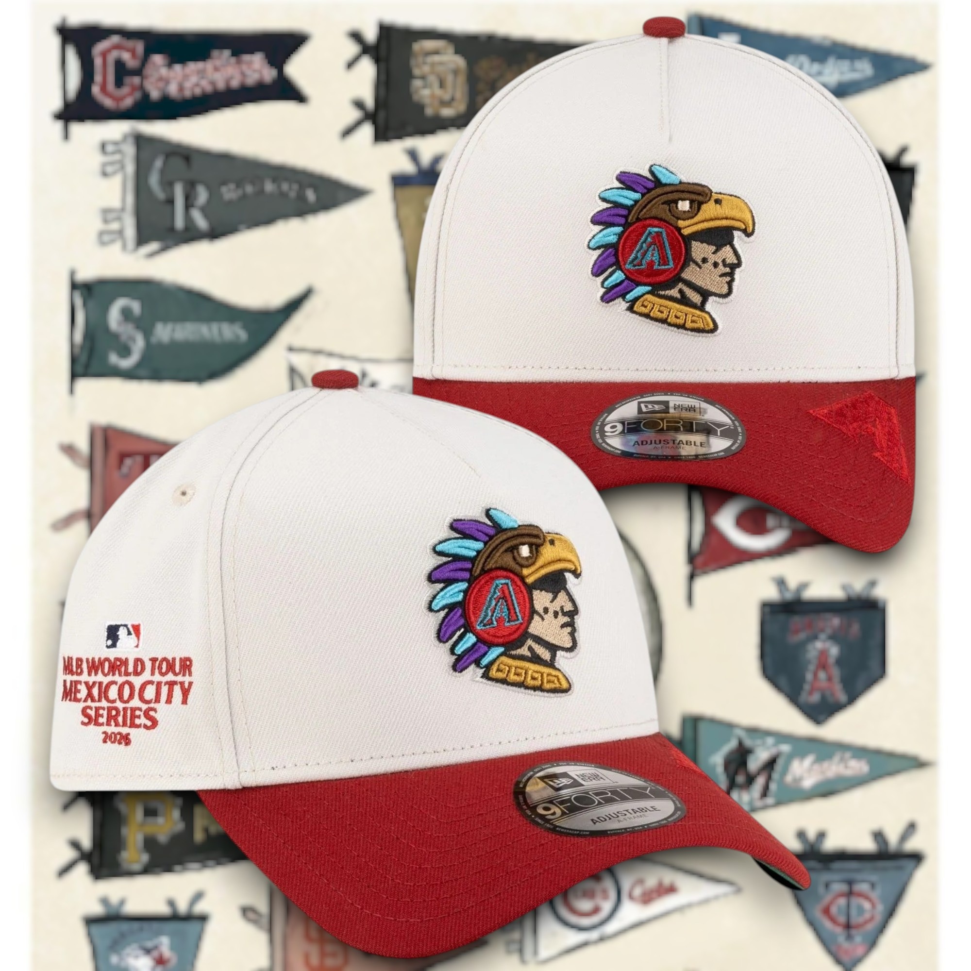 Arizona Diamondbacks 2026 Baseball Cap MLB World Tour Mexico City Series Merch Gift Ideas