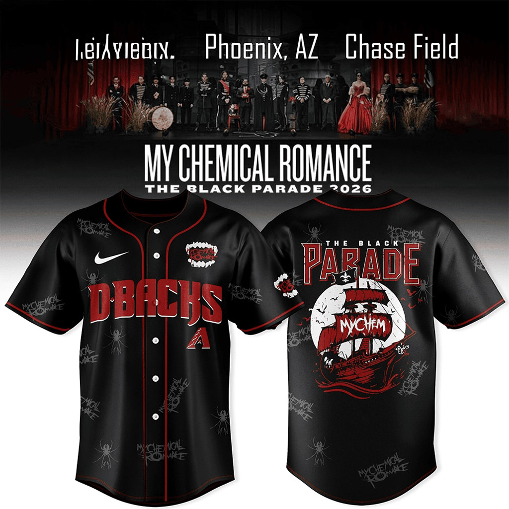 Arizona Diamondbacks My Chemical Romance The Black Parade 2026 Jersey Diamondbacks Merch
