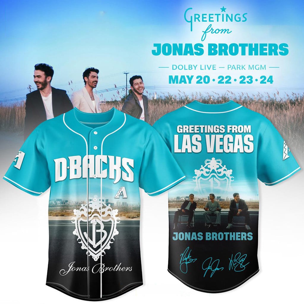Arizona Diamondbacks X Jonas Brothers Greetings From Las Vegas 2026 Jersey Diamondbacks Merch