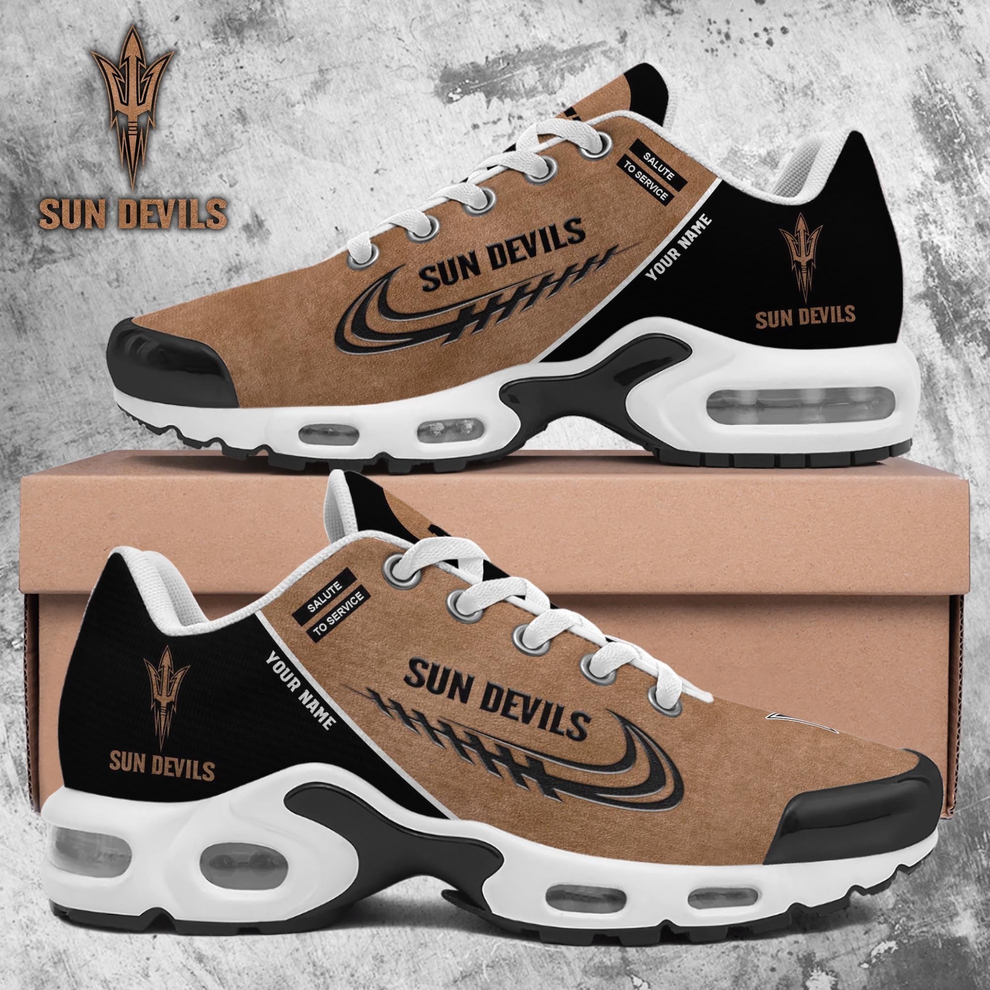 Arizona State Sun Devils Shoes 2025 Version Custom Name, Shoes For Football Fans, Fan Gifts Ph637