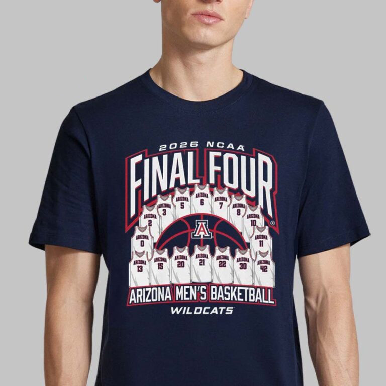 Arizona Wildcats Men’s Basketball 2026 T-Shirt NCAA Final Four Jersey Madness Shirt Gifts For Boy