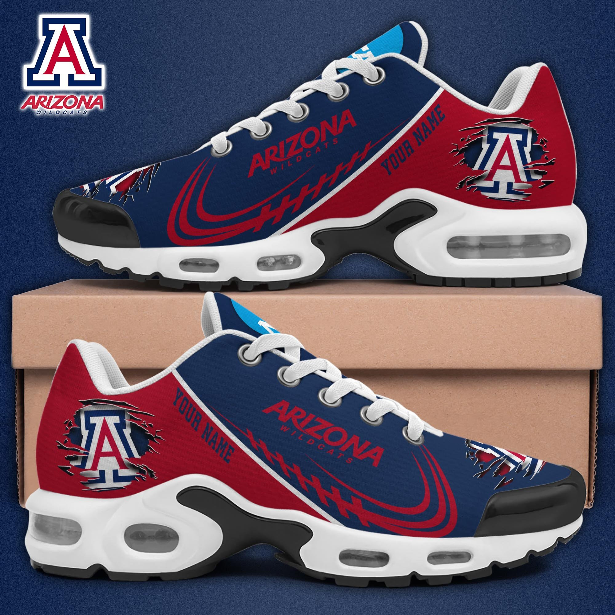 Arizona Wildcats Shoes 2025 Version Custom Name Arizona Wildcats Shoes 2025 Version Custom Name - Image 1