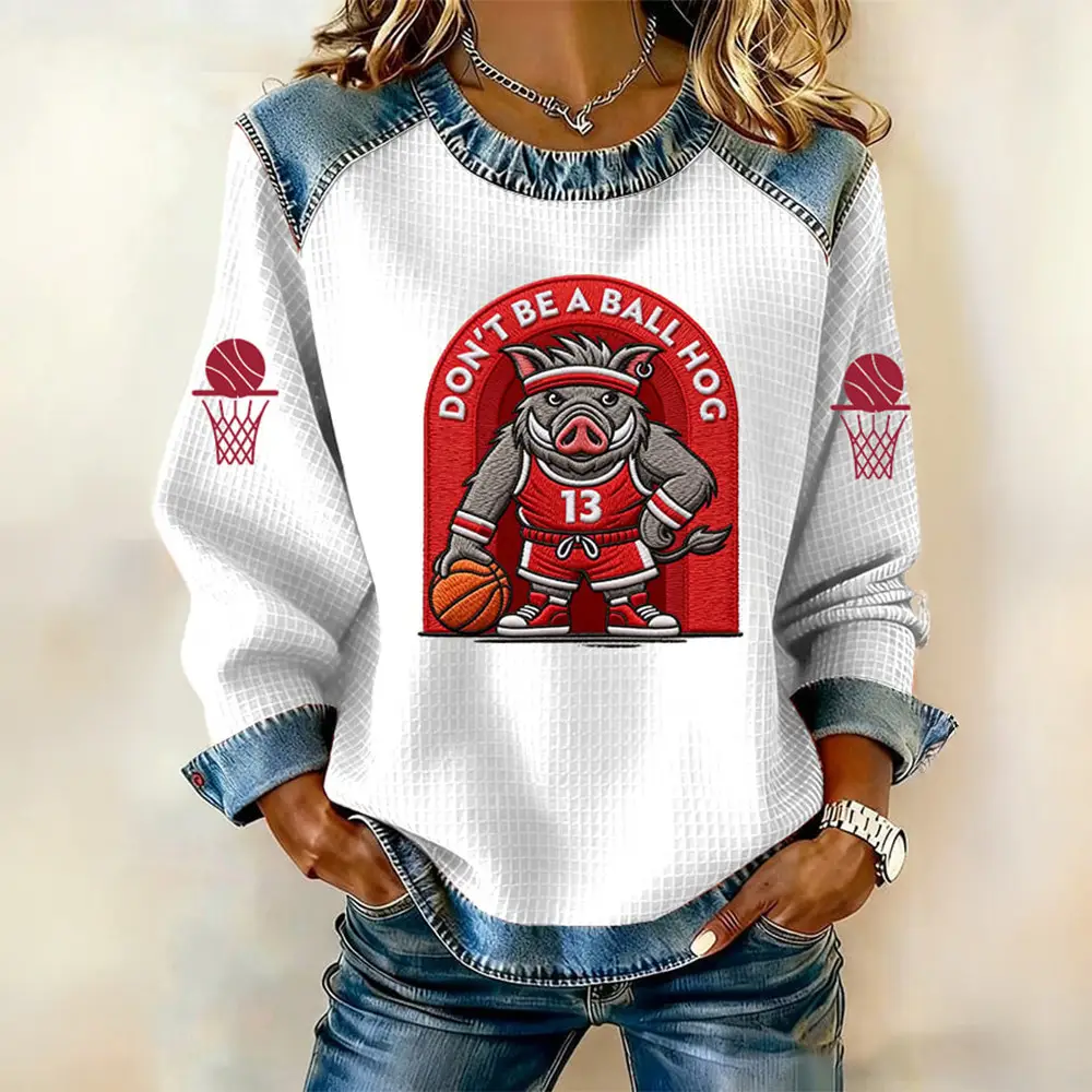 Arkansas Razorbacks Merch Don't Be A Ball Hog Sweatshirt Game Day Gifts For Her
