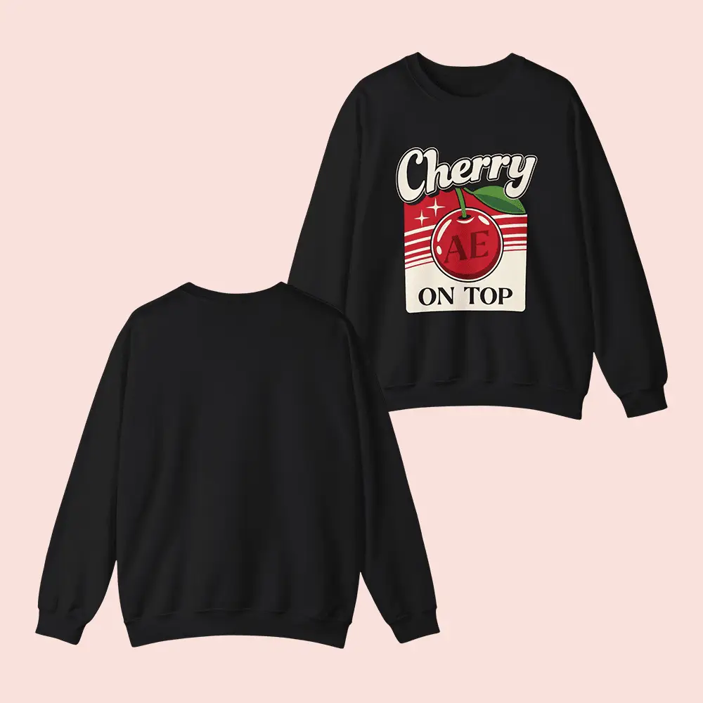 Armchair Expert Merch Cherry On Top Sweatshirt Black Best Gifts For Armchair Expert Lovers