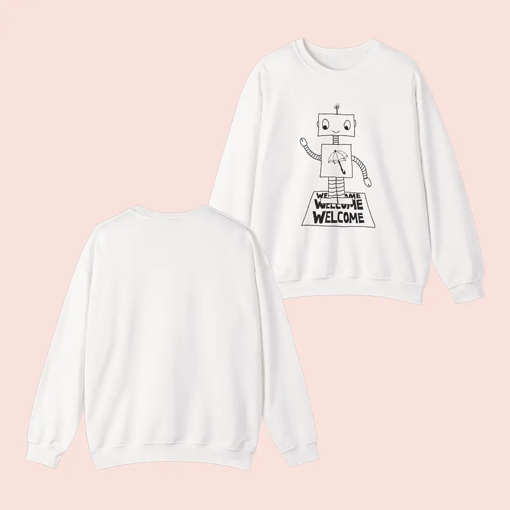 Armchair Expert Merch Robot Welcome Sweatshirt Armchair Expert Clothing Fan Gifts