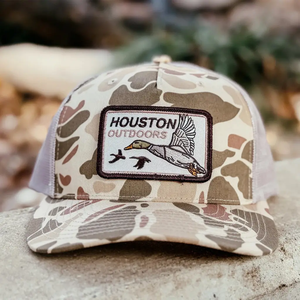 Arms Family Homestead Merch Houston Outdoors Duck Camo Trucker Hat Embroidered Gifts For Dad - WearandDecor