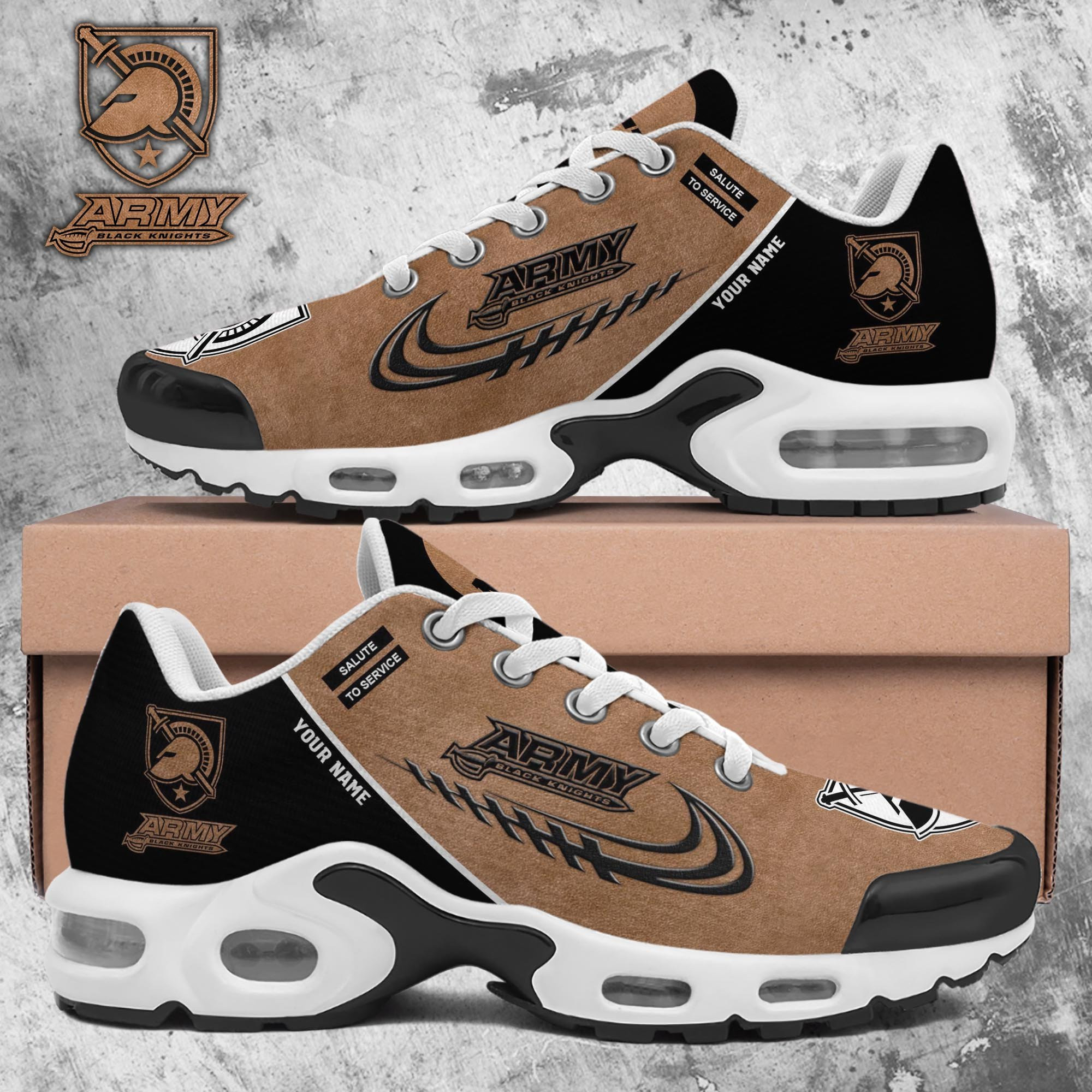 Army Black Knights Shoes 2026 Version Custom Name, Shoes For Football Fans, Fan Gifts Ph637
