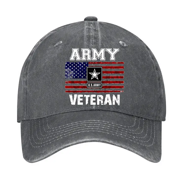 Army U.S.Army Veteran Cap Comical Men’s Shirt – Funny Graphic Tee with Quotes
