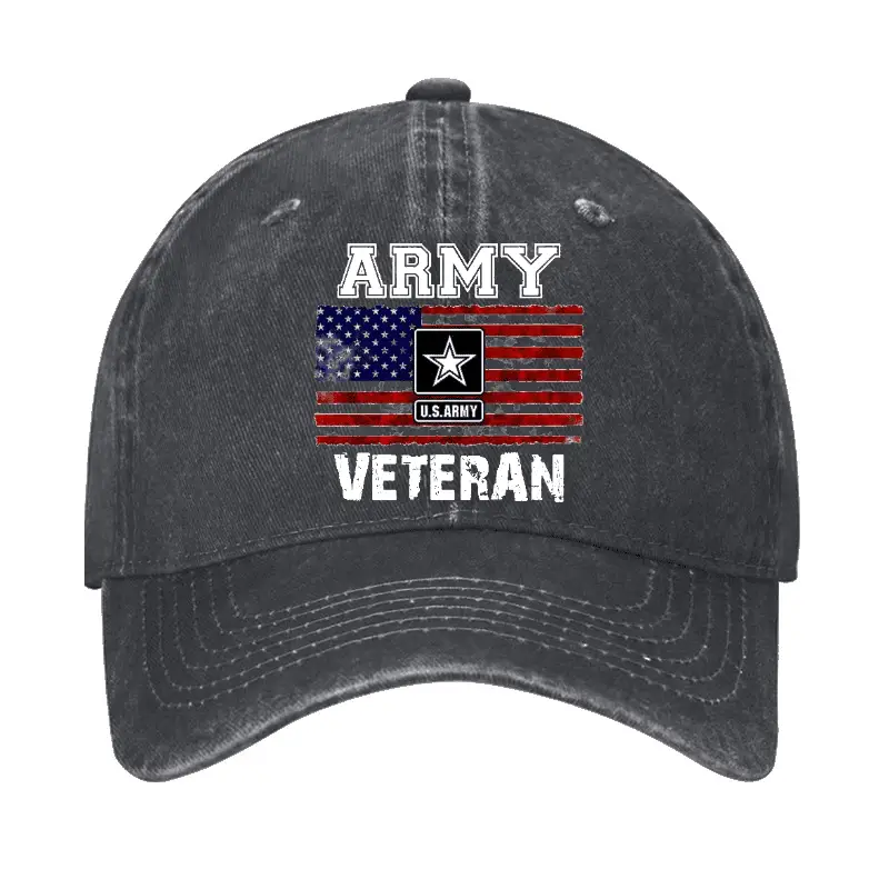 Army U.S.Army Veteran Cap Sarcastic T-Shirt for Men – Funny Saying Graphic Tee