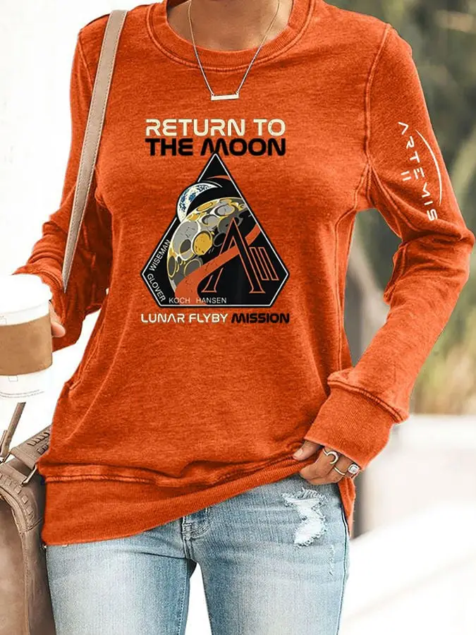 Artemis II Return To The Moon Sweatshirt NASA Moon Mission 2026 Apparel Mother's Day Gift