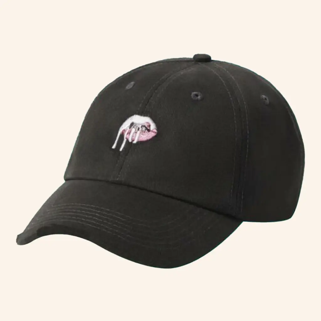 Arthur George Merch Embroidered Kylie Jenner Lips Logo Black Hat Xmas Gifts For Daughter -WearandDecor