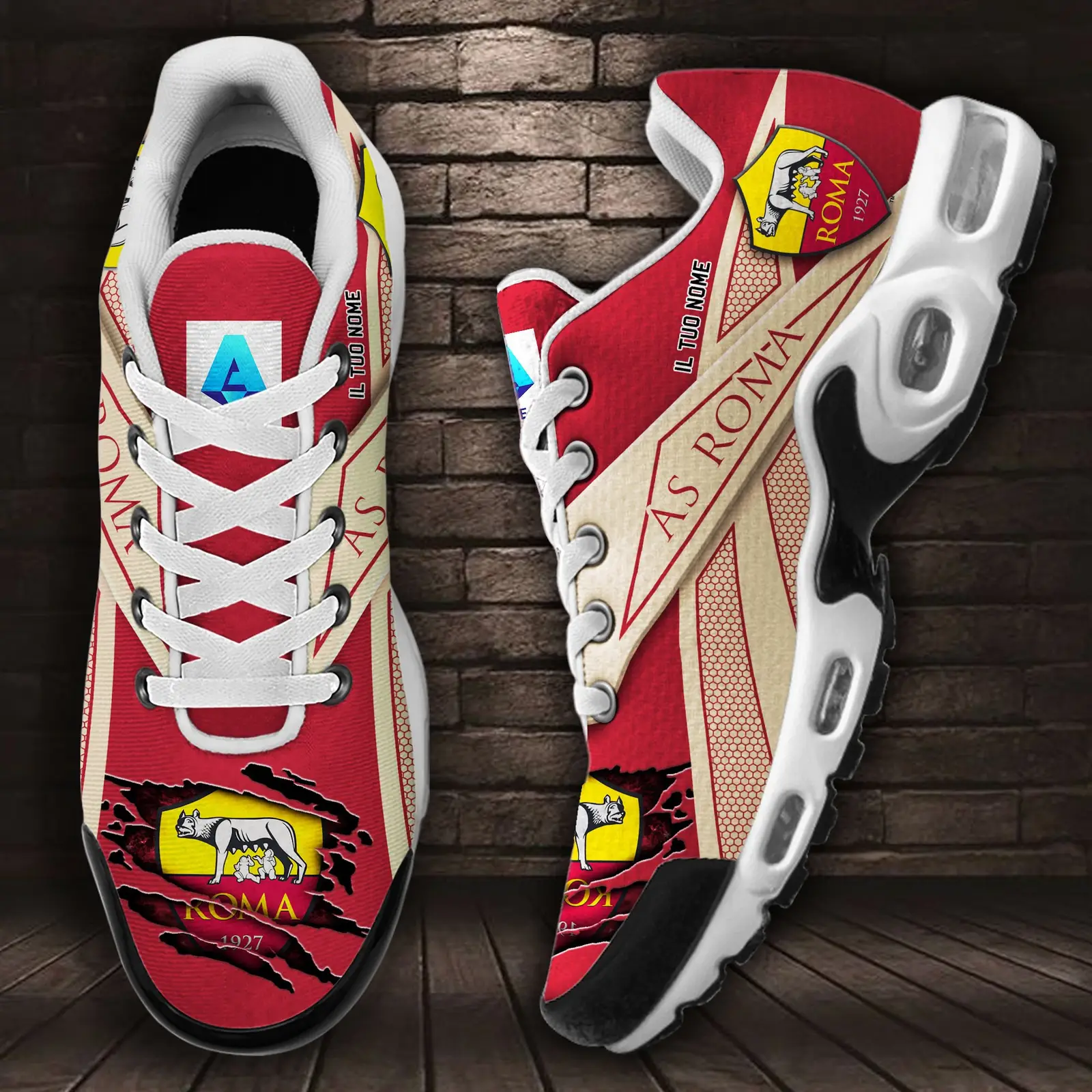 AS Roma Air Max Plus Shoes Sneakers For Men And Women AS Roma Air Max Plus Shoes Sneakers For Men And Women - Image 1