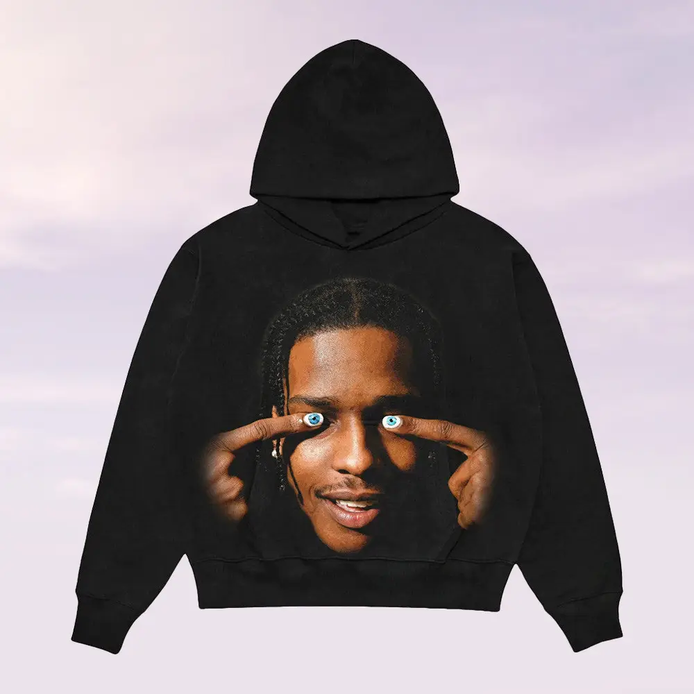 ASAP Rocky Merch ASAP Rocky Hoodie Retro Rap Aesthetic Gifts Ideas For Rap Music Fans