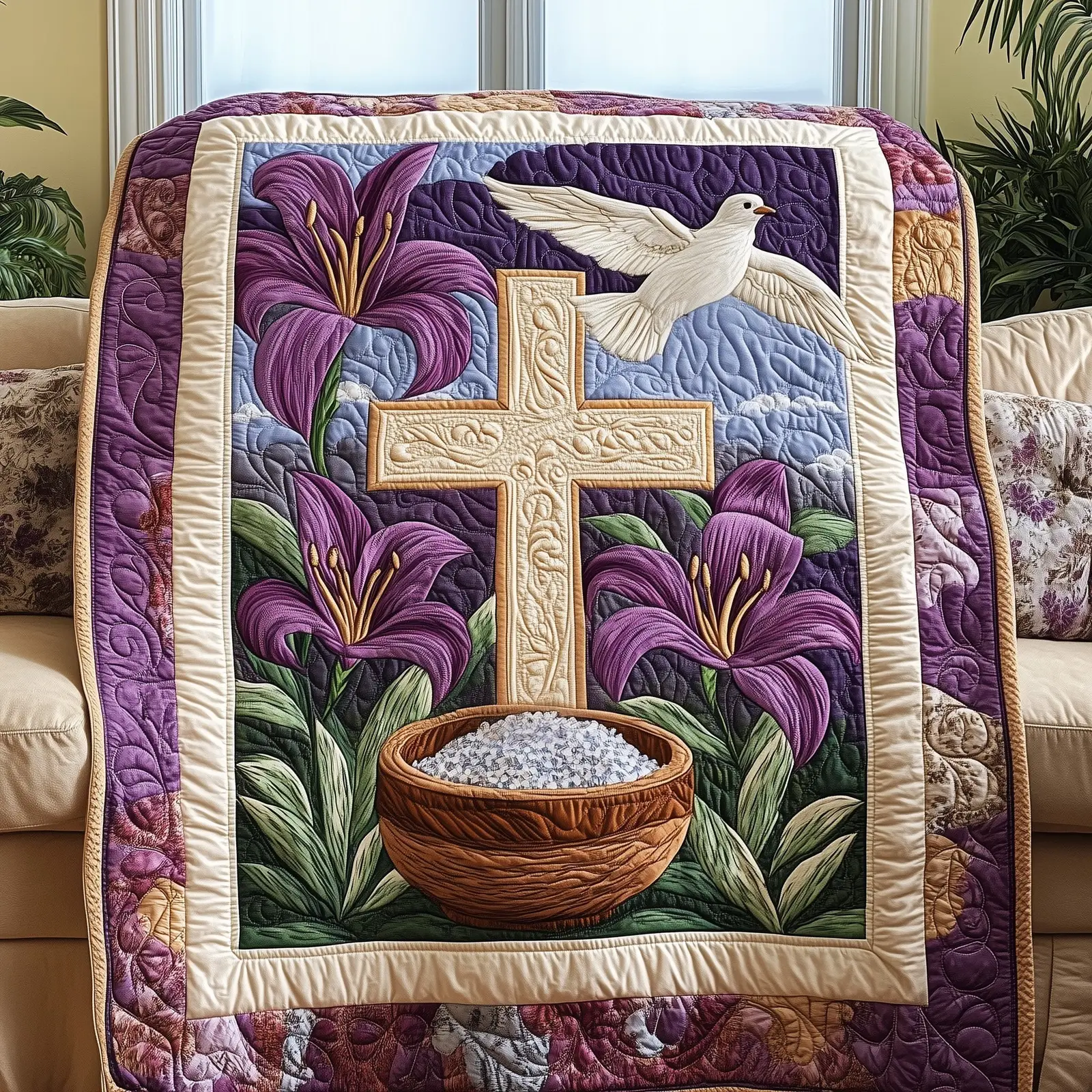 Ash Wednesday Quilted Blanket Holiday Bed Room Decoration Unique Gifts For Girlfriends