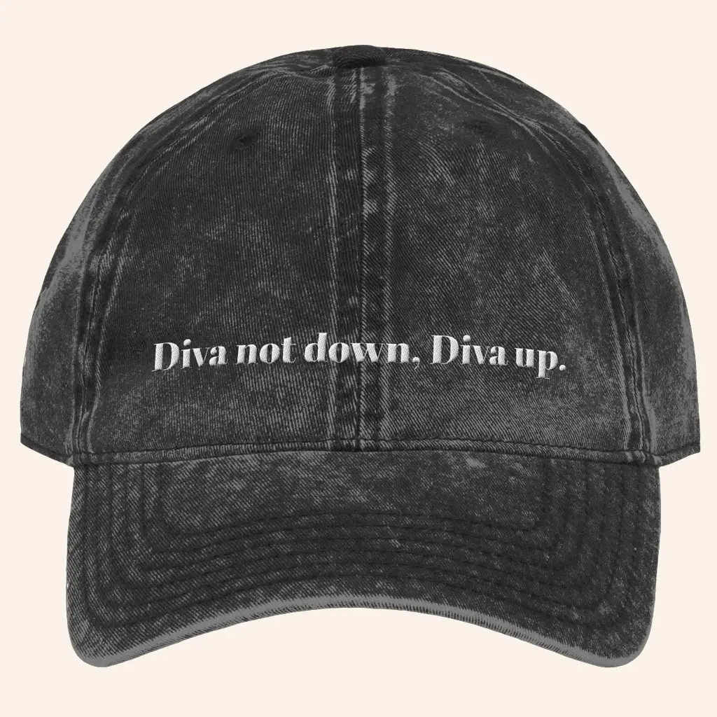 Ashby Merch Embroidered Diva Not Down Diva Up Hat Lorax Serious Merch Birthday Gifts For Him -WearandDecor
