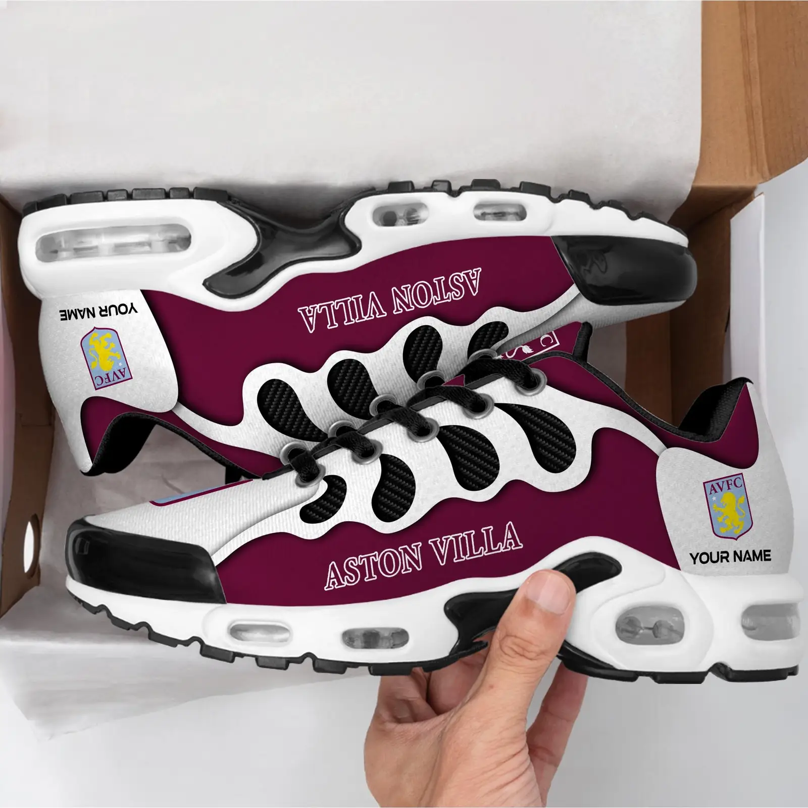 Aston Villa Air Max Plus Shoes Sneakers For Men And Women Aston Villa Air Max Plus Shoes Sneakers For Men And Women - Image 1