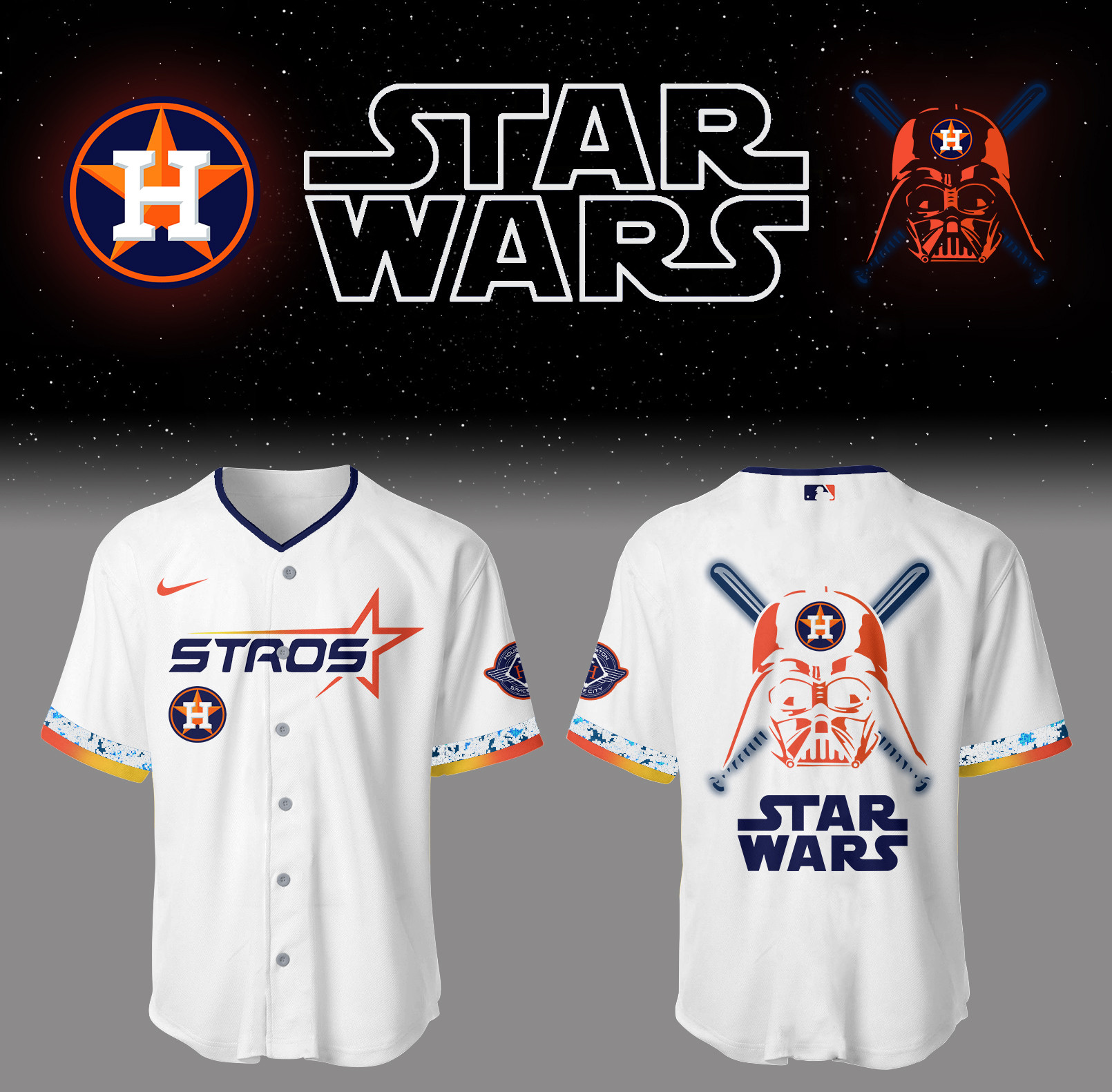 Astros Baseball 2026 Astros x Star Wars 2026 Jersey Gifts For Baseball Fans