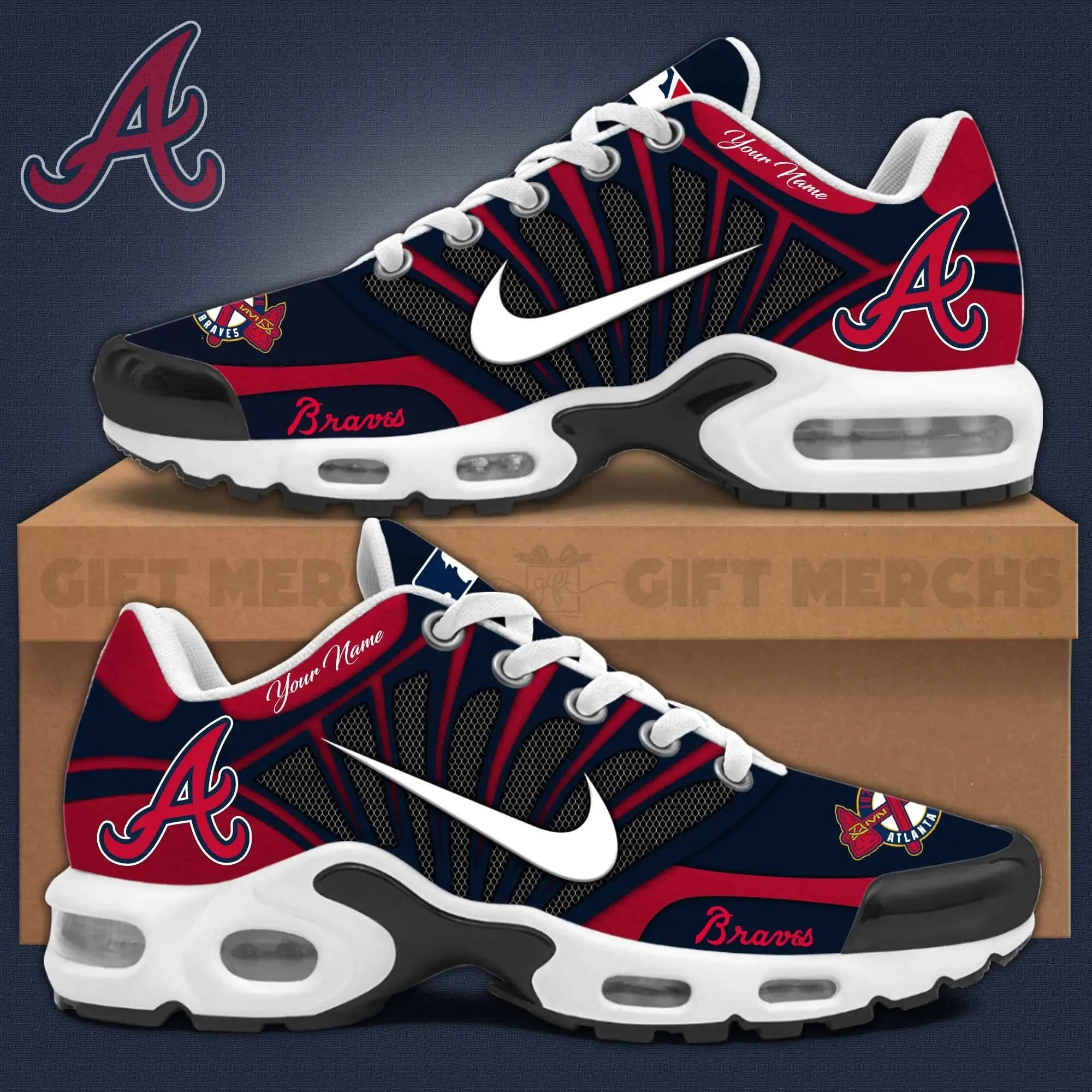 Atlanta Braves Customized Sport Shoes