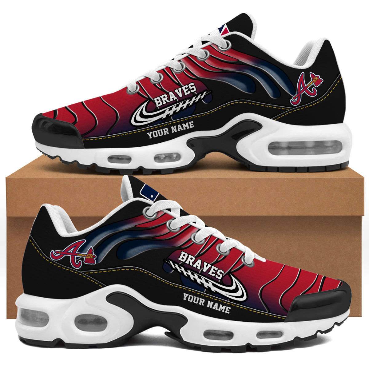 Atlanta Braves Personalized Air Max Shoes Atlanta Braves Personalized Air Max Shoes - Image 1