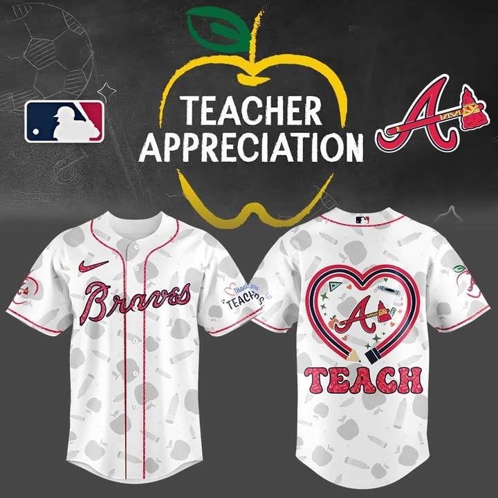 Atlanta Braves Teacher Appreciation Jersey Merch Honor Teachers Day Baseball Fan Gifts