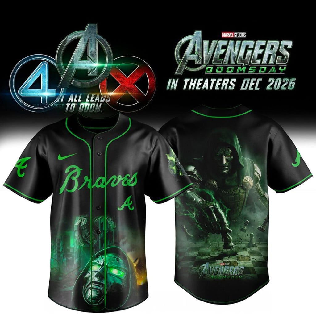 Atlanta Braves X Avengers Doomsday 2026 Doctor Doom Jersey Atlanta Braves Merch Gifts For BFF