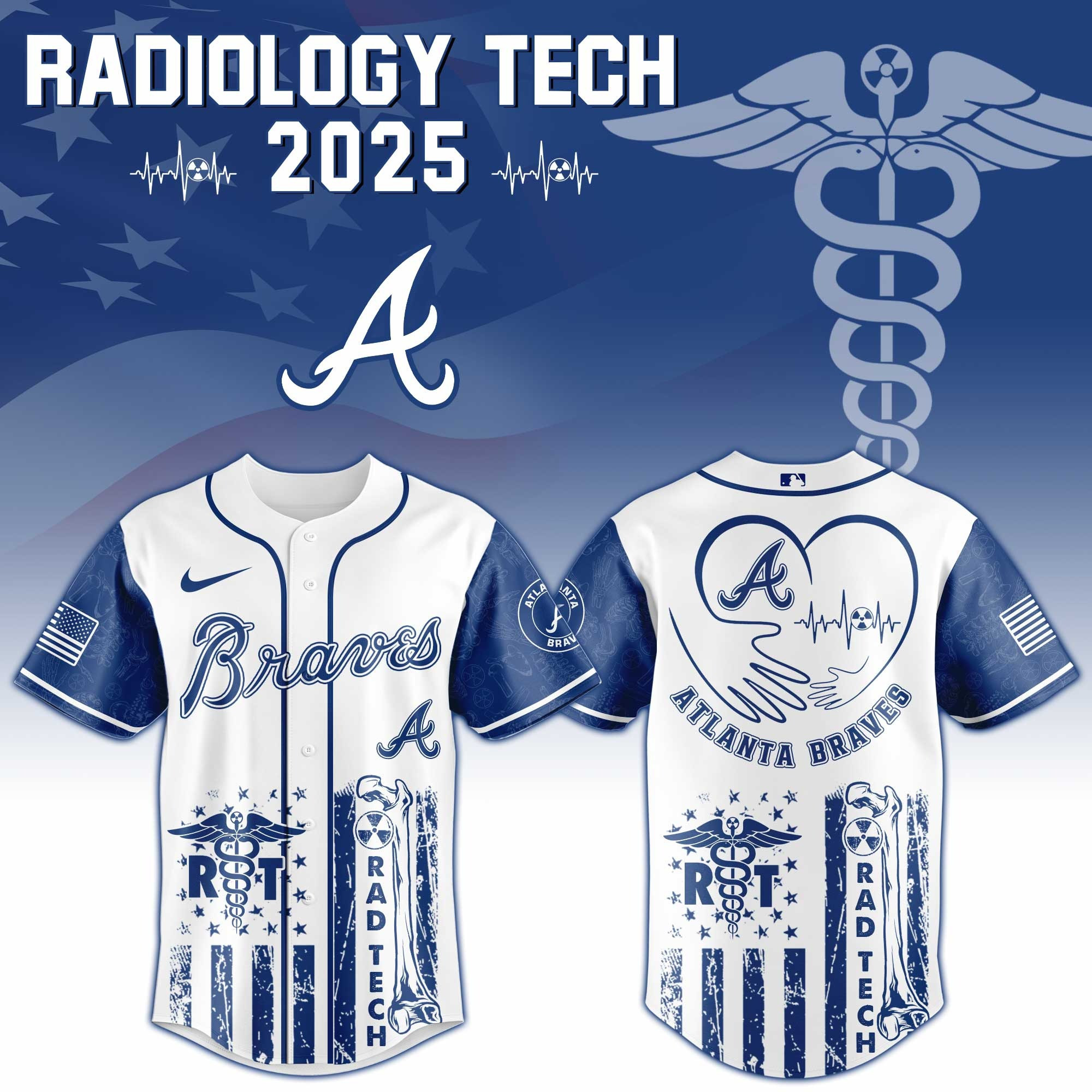 Atlanta Braves x Radiology Tech Night Exclusive Design Jersey Atlanta Braves Merch For Fans