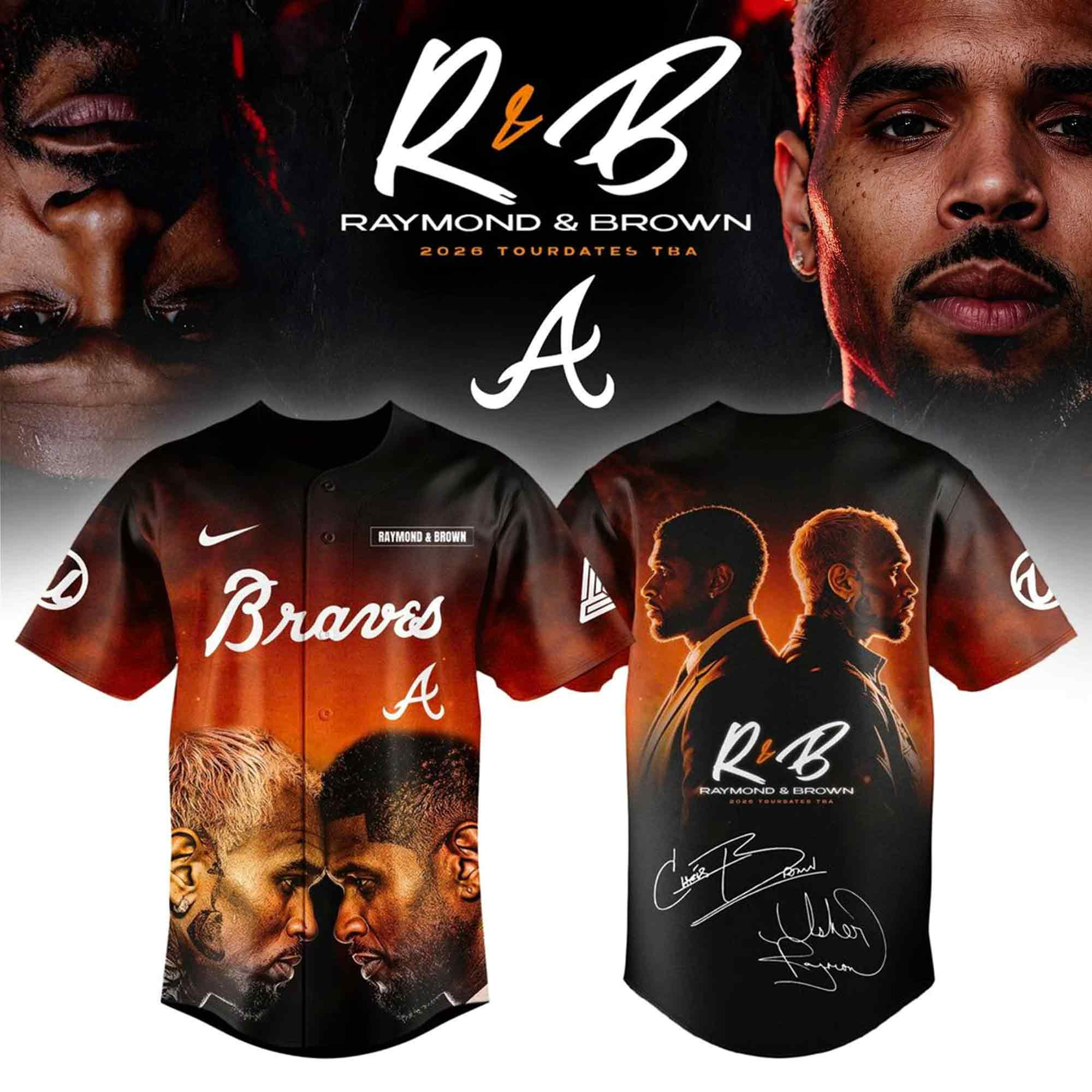 Atlanta Braves x Raymond and Brown Jersey The R&B Tour 2026 Merch Gift for Fans