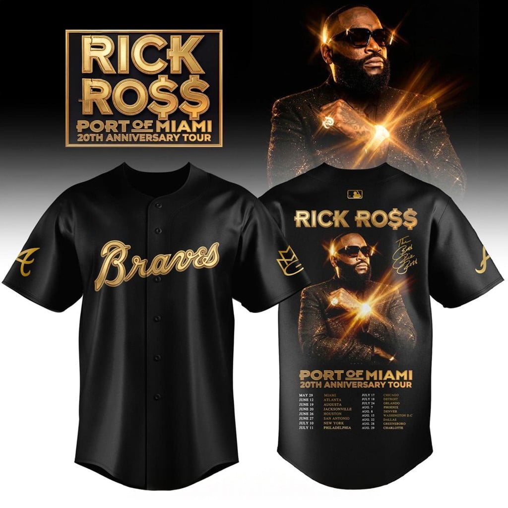 Atlanta Braves x Rick RoSS 2026 Tour Jersey Atlanta Braves Merch Best Gifts For Him