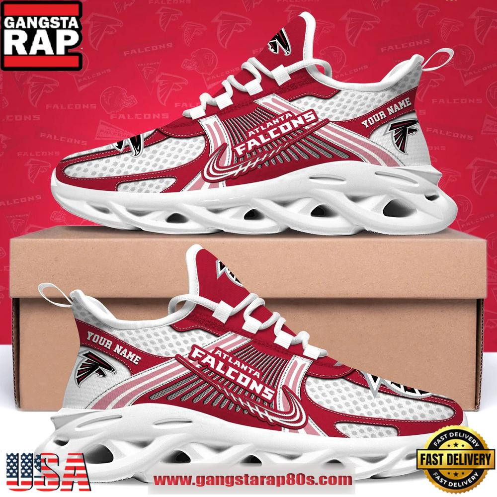 Atlanta Falcons Custom Name Clunky Sneaker Max Soul Shoes
