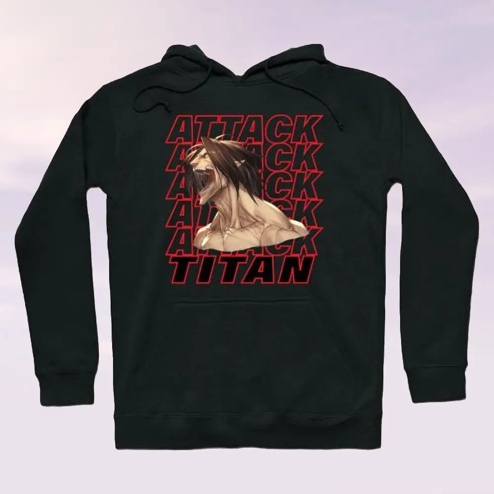 Attack On Titan Merch Eren Yeager Titan Scream Hoodie Cool Clothing Good Gifts For Anime Lovers