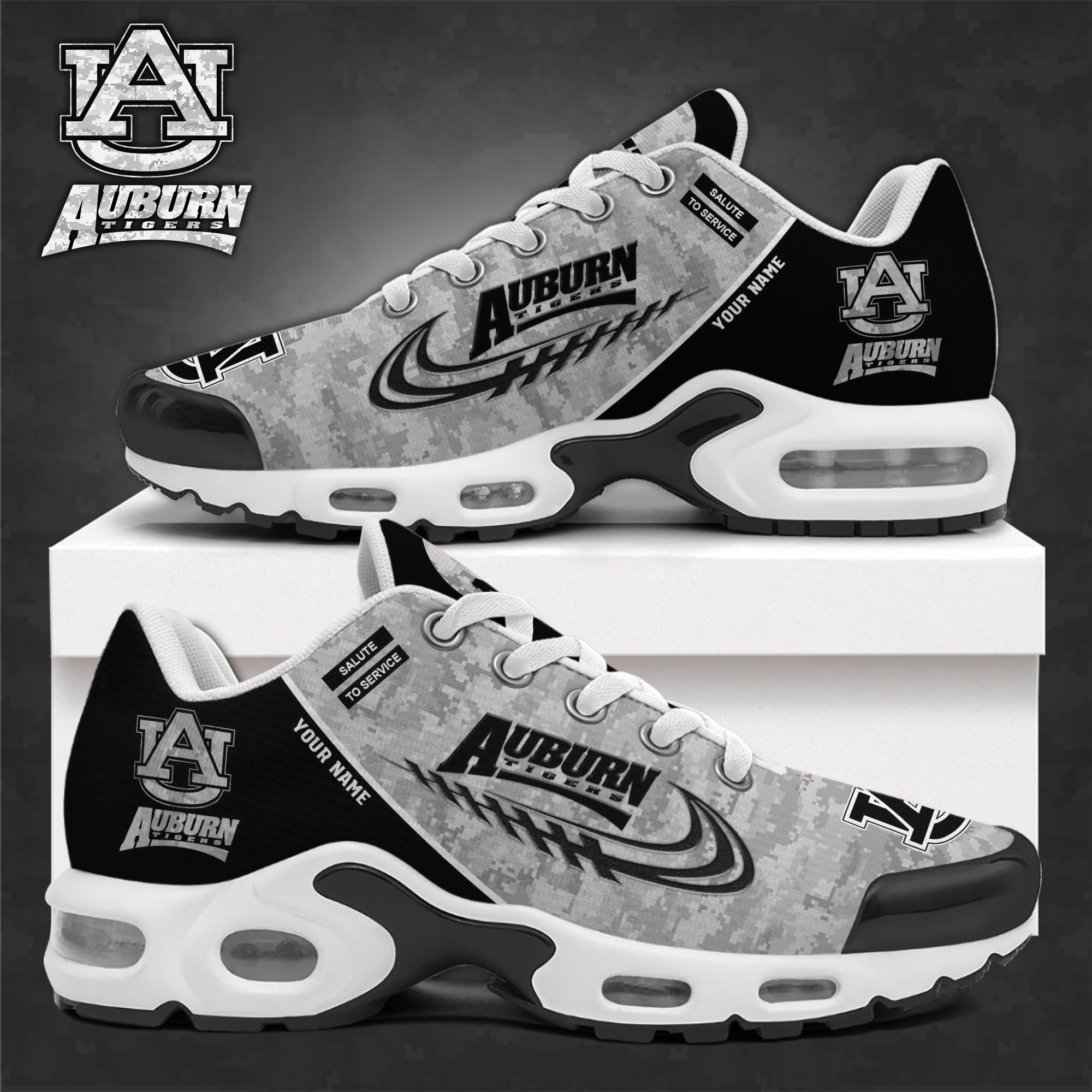 Auburn Tigers Shoes 2026 Version Custom Name, Camouflage Shoes Ph585