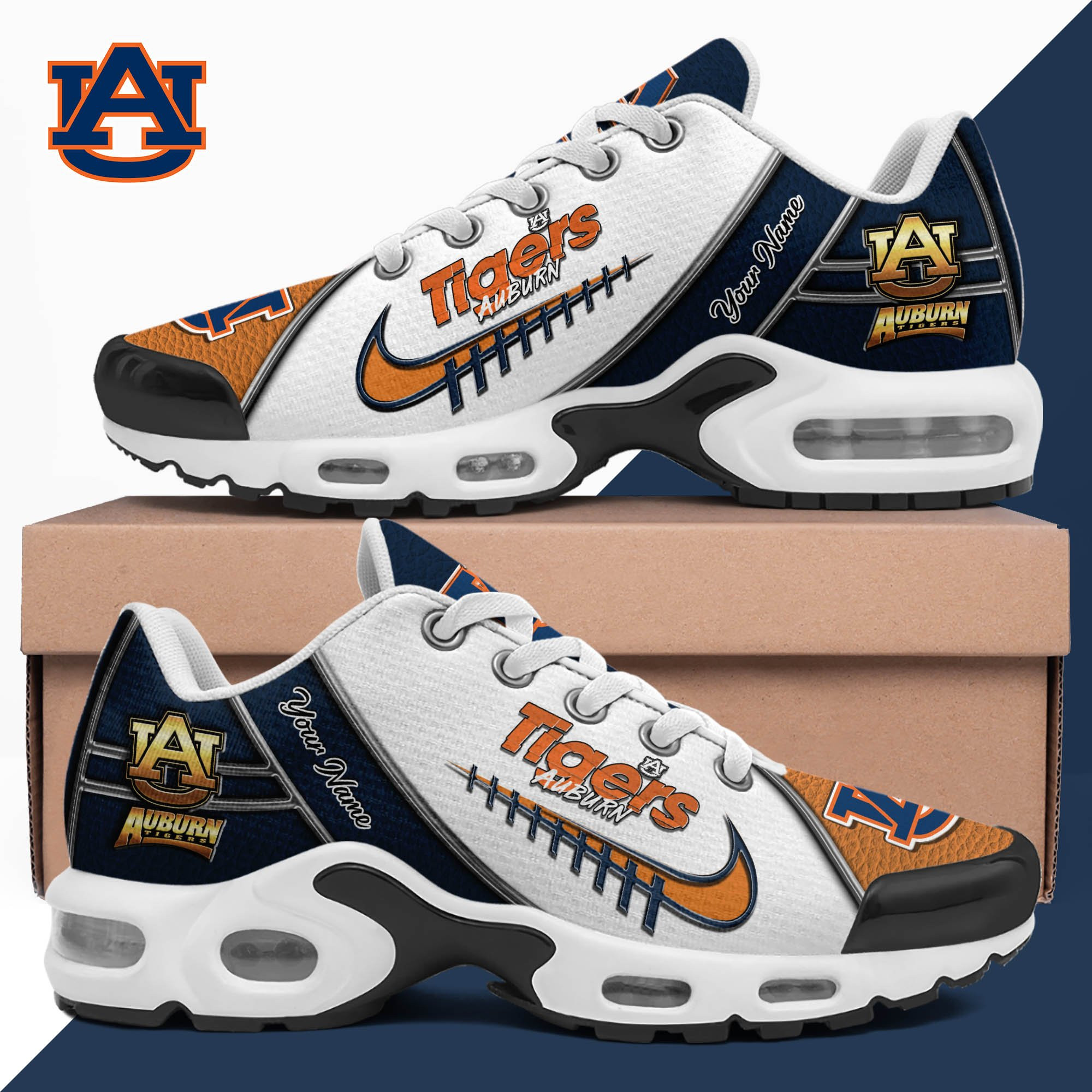 Auburn Tigers Shoes 2026 Version Custom Your Name, Football Team Shoes 516