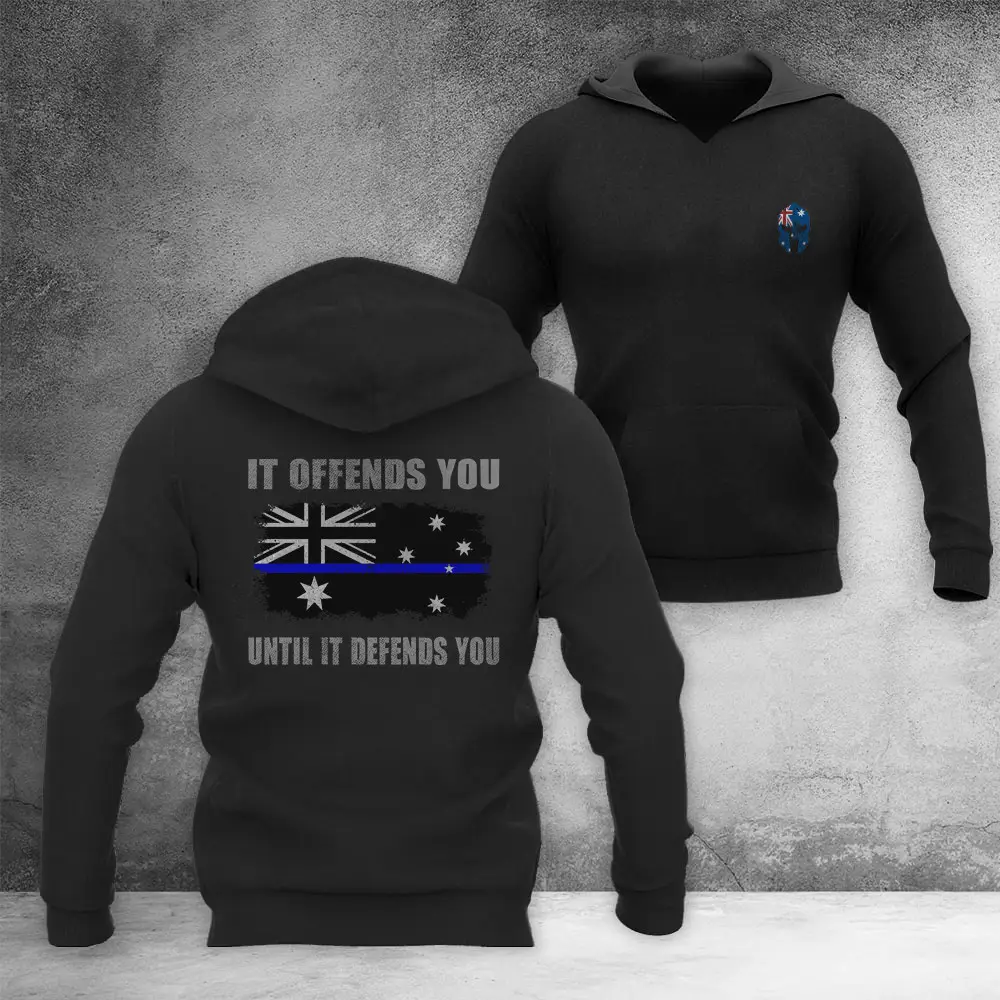 Australia Thin Blue Line Hoodie Support Law Enforcement Police Merch