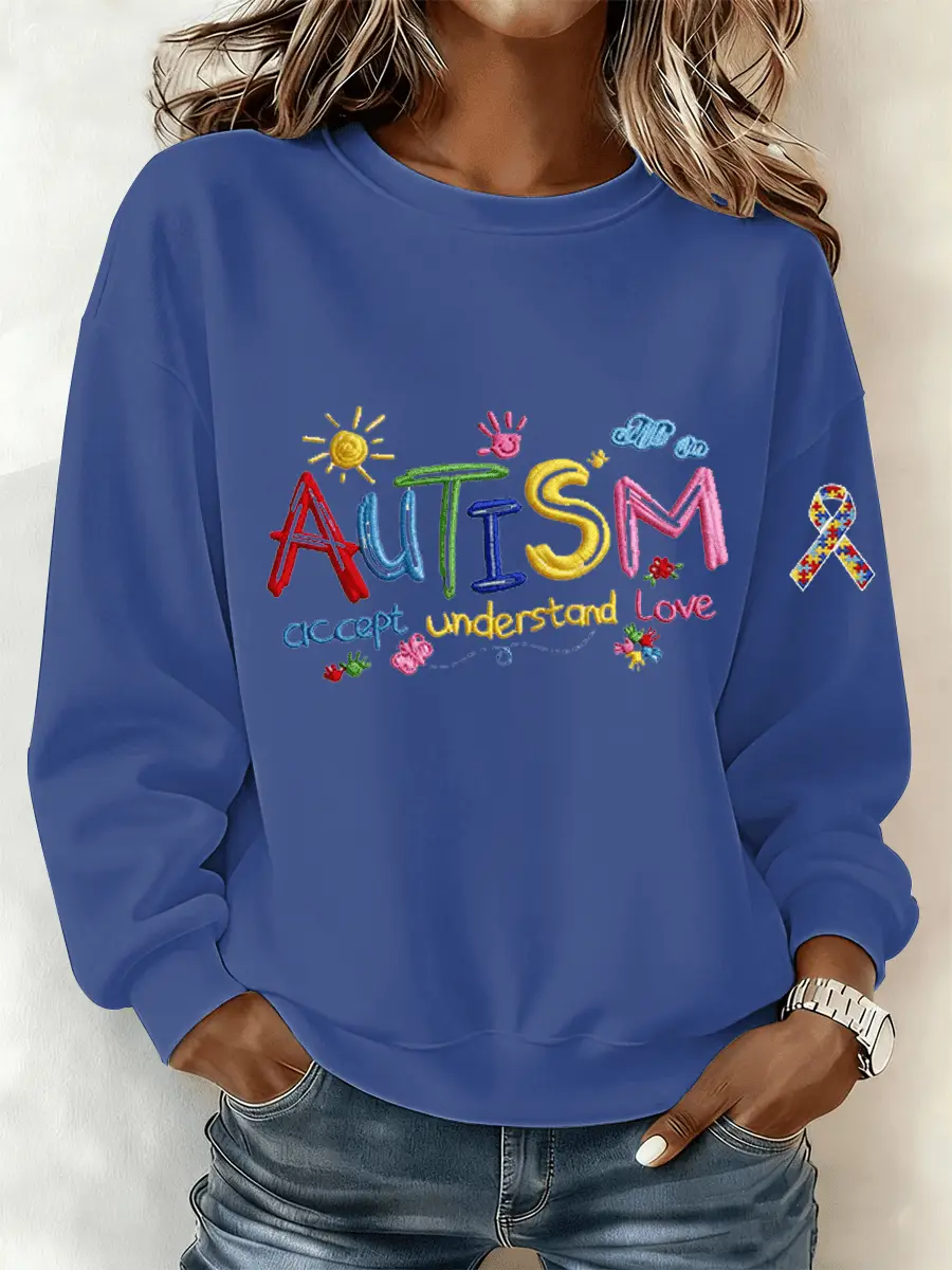 Autism Accept Understand Love Sweatshirt Women's Autism Awareness Apparel Gifts For Mom Autism Accept Understand Love Sweatshirt Women's Autism Awareness Apparel Gifts For Mom - Image 1