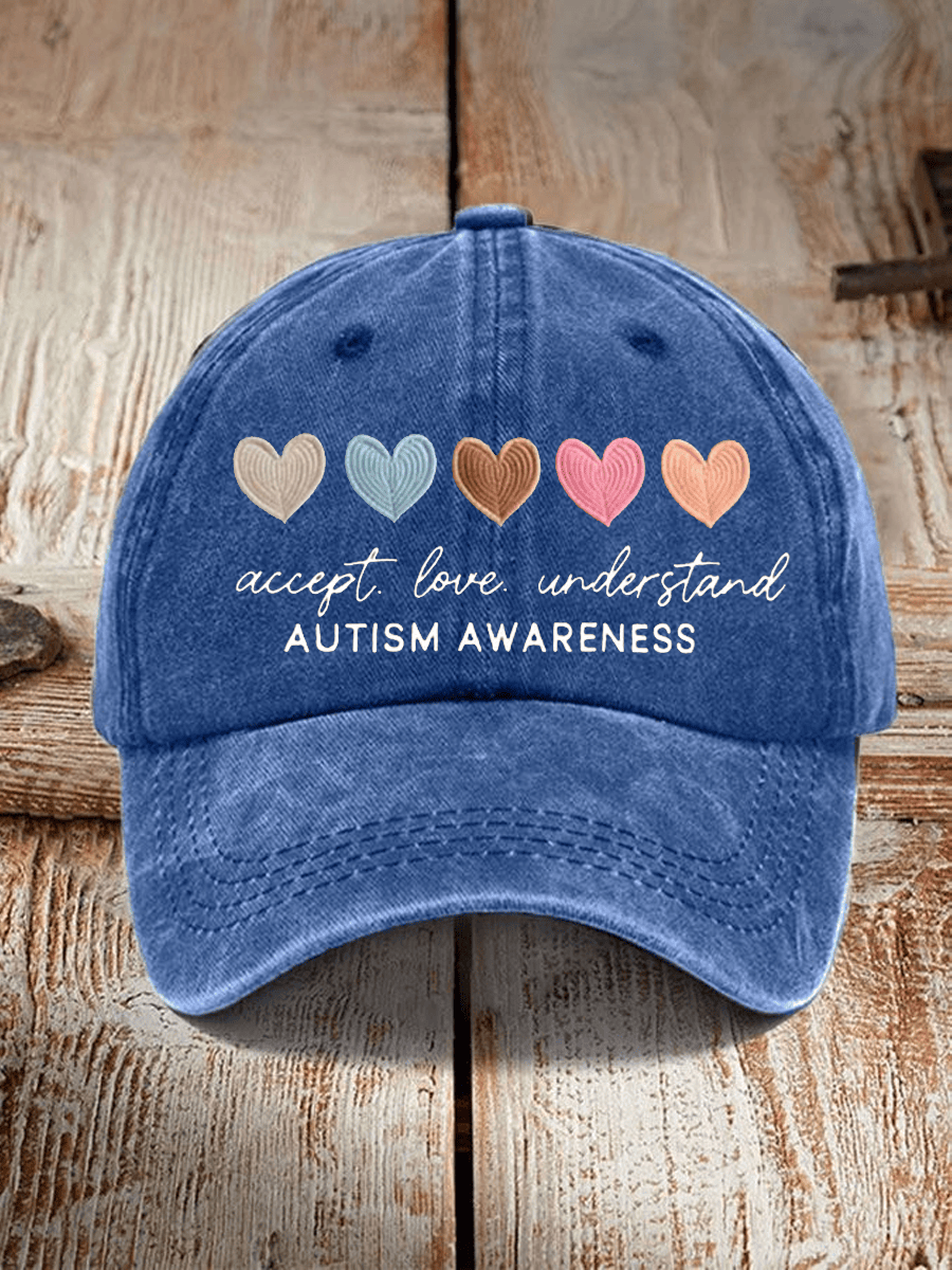 Autism Awareness Dad Hat Accept Love Understand Baseball Cap Gift For Brother