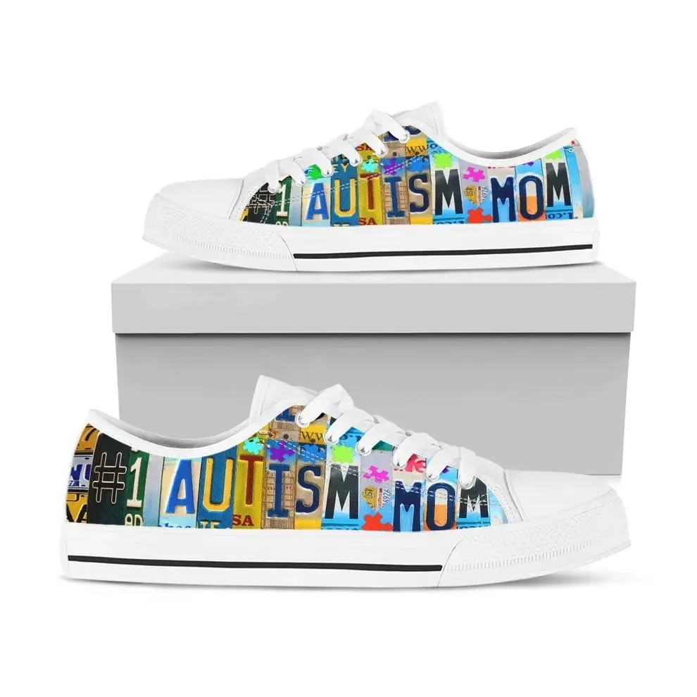 Autism Mom Low Top Shoes Sneakers Autism Awareness Merch Mother's Day Gifts For Mom Autism Mom Low Top Shoes Sneakers Autism Awareness Merch Mother's Day Gifts For Mom - Image 1