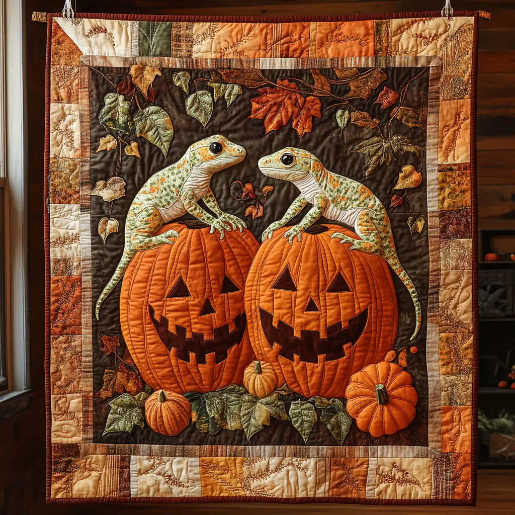 Autumn Lizards Quilt Comfortable Quilt Blanket That Everyone Will Love