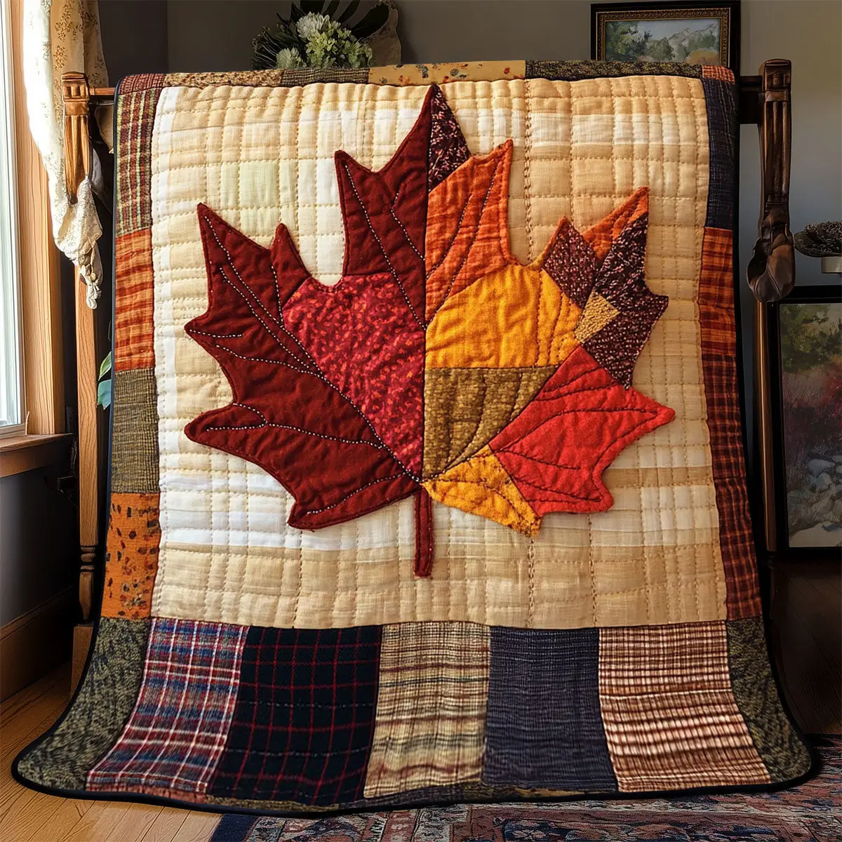 Autumn Maple Quilt Luxury Throw Blankets Mother's Day Gifts For Daughter