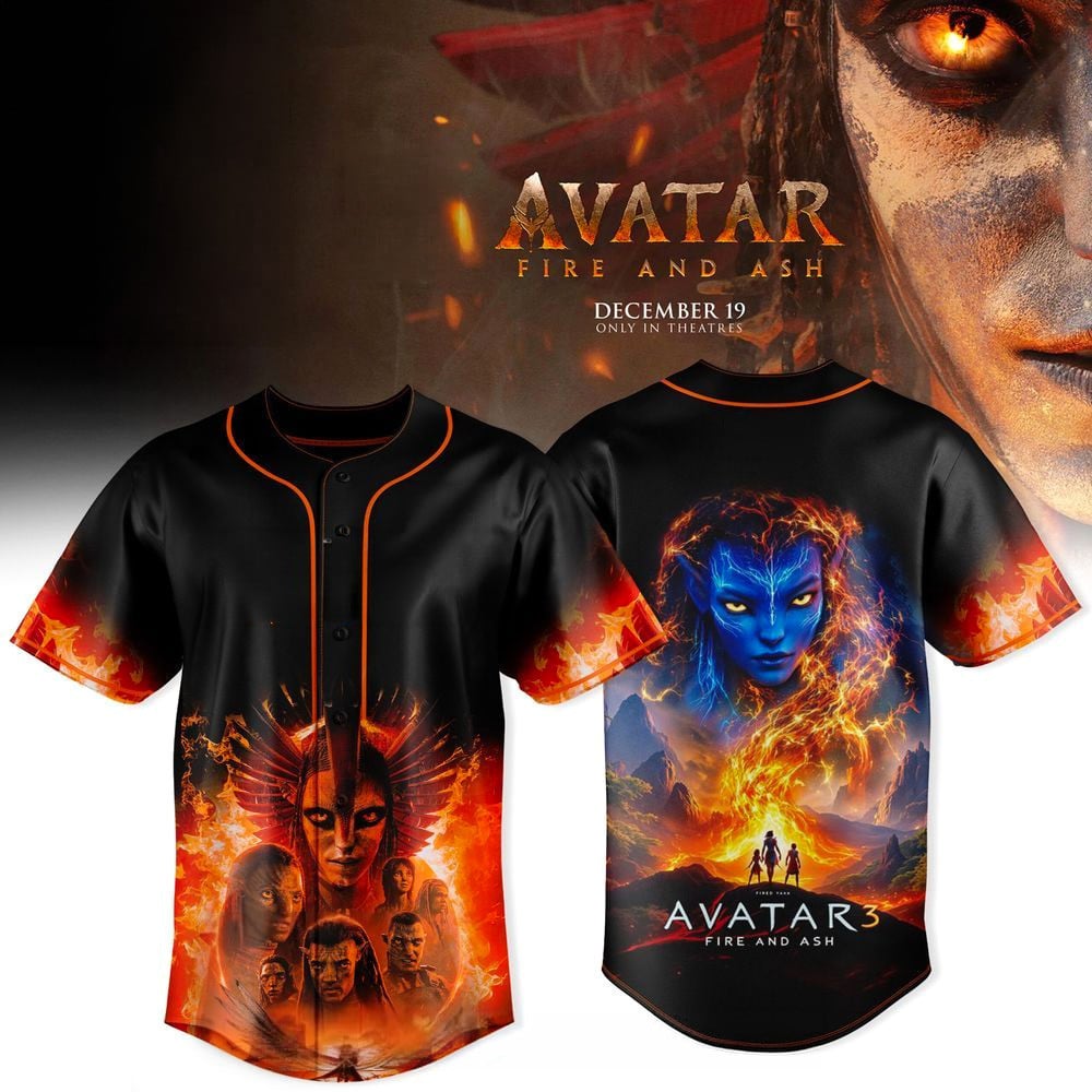 Avatar 3 Fire And Ash Baseball Jersey Avatar 3 Merch Best Gifts For Movie Fans